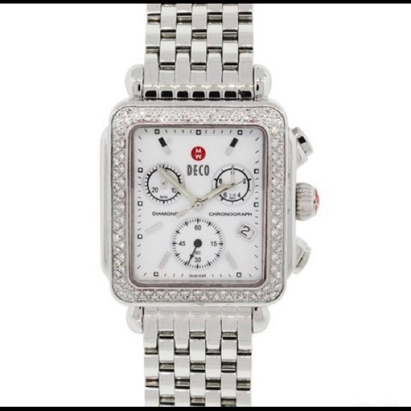 GUC Movado Deco Diamond Case Diamond Dial Stainless Steel Watch main image 4